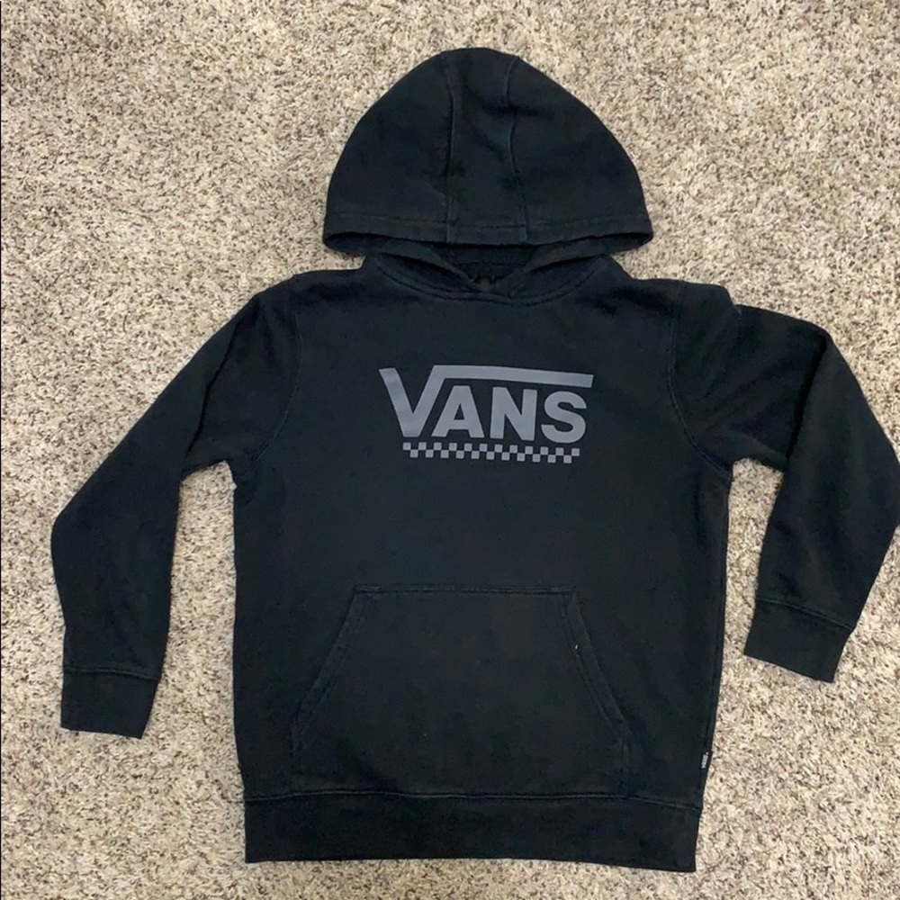Vans hoodie black youth medium